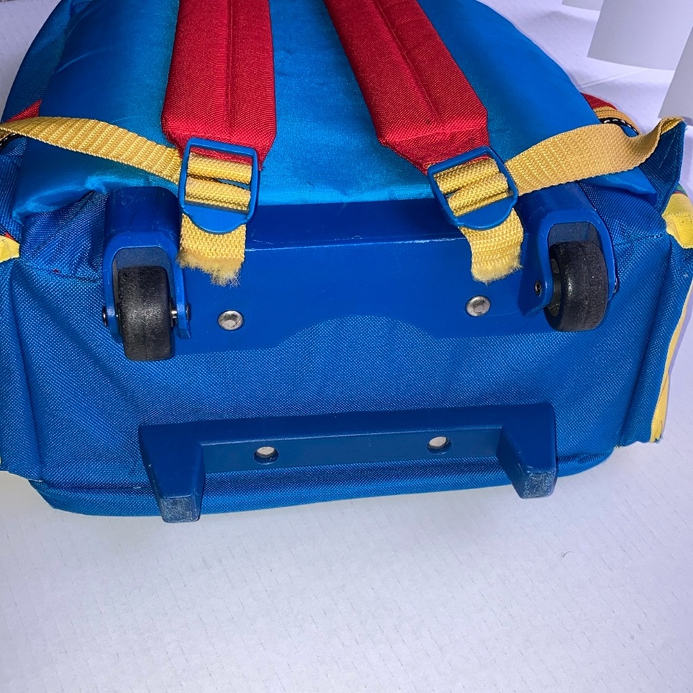 Thomas & Friends Kids 17” Blue Travel Roller Bag Backpack - Picture 14 of 17